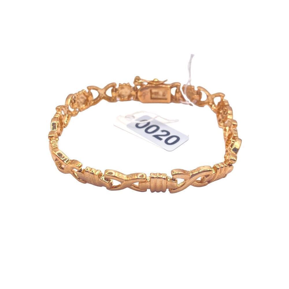 Glamorotti Matte Gold X Style Tennis Bracelet